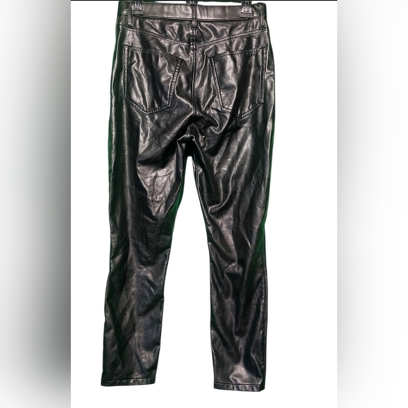 Abercrombie & Fitch High-Rise Vegan Leather Pants EUC 30/10 - 32 Waist 27 Inseam - Picture 8 of 8
